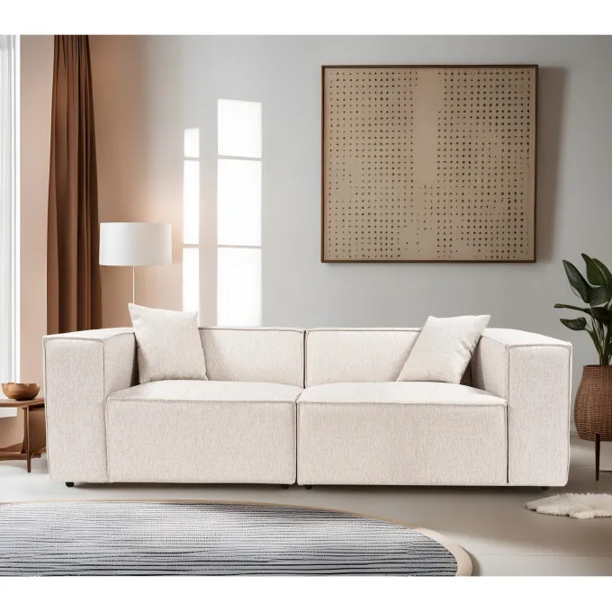 Tbilisi 2-sits (220 x 108 x 65 cm) 2-sitssoffa Ljusbrun