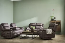 Teddy 2-Sits Reclinersoffa Manuell Brun