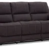 Texas 3-sits Soffa med Recline Grått Tyg