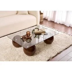 Tirana (110 x 30 x 75 cm) Soffbord Valnöt / grå