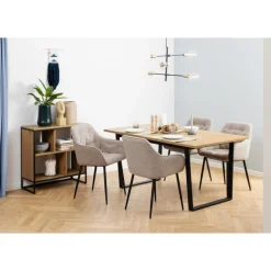 Toulon Karmstol Monza tyg Beige