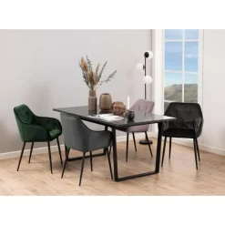 Toulon Karmstol Vic tyg Gråbrun