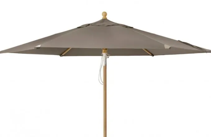 Trieste Parasoll Ø 2,5 m Trä/Taupe
