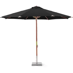Träparasoll 335 cm Svart