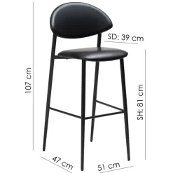 Tush Barstol Vintage Black