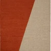 Una Spårbar Ullmatta Rust/Beige/Off White