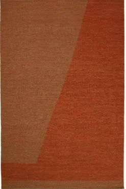 Una Spårbar Ullmatta Rust/Beige