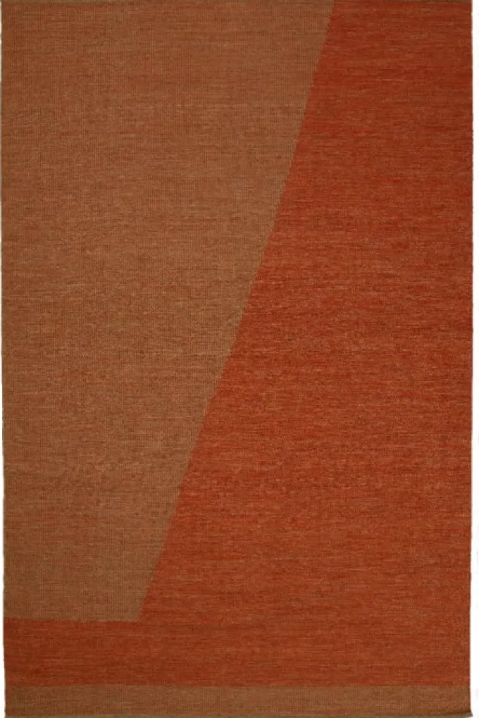Una Spårbar Ullmatta Rust/Beige