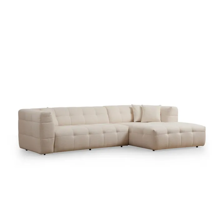 Vaduz Corner (300-150 x 100 x 72 cm) Beige Hörnsoffa Höger