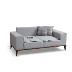 Valparaiso 2-sits (184 x 91 x 85 cm) Grå 2-sits bäddsoffa