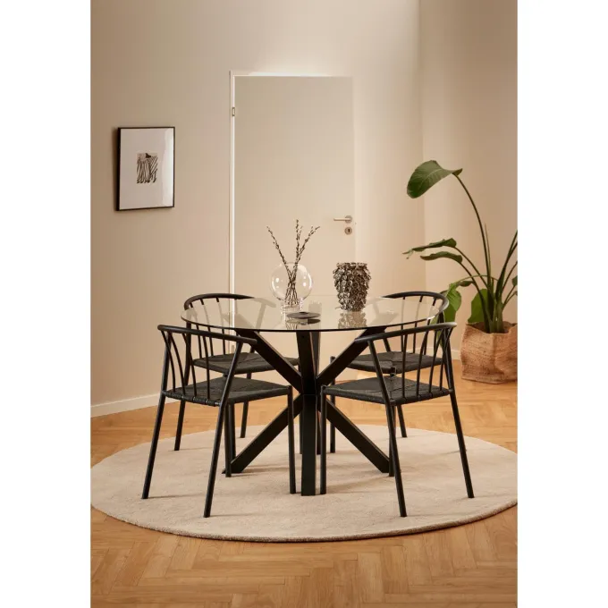 Verdun Matbord Rund 119 cm Glas