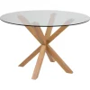 Verdun Matbord Rund 119 cm Glas/Ek