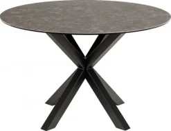 Verdun Matbord Rund 119 cm Rund Svart Keramik