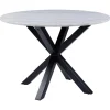 Verdun Matbord Rund 110 cm Vit Marmor