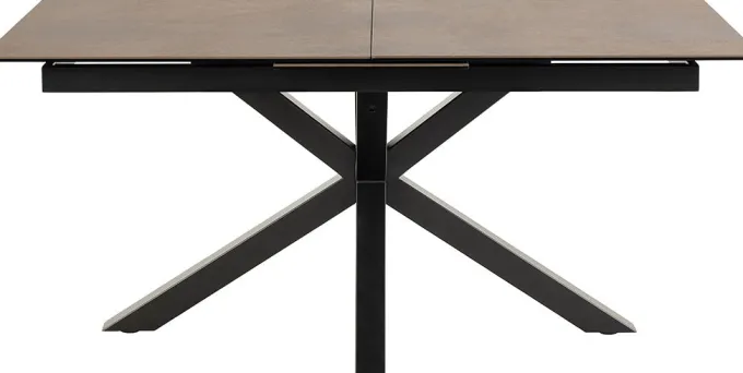 Verdun Matbord 90x160-210 cm Brun Keramik