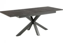 Verdun Matbord 90x160-210 cm Svart Keramik