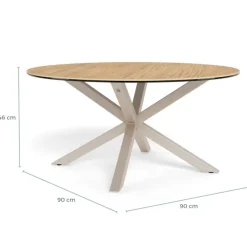 Verdun Soffbord Rund 82 cm Grå/Vildek