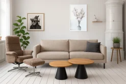 Vernon Soffbord Rund 85 cm Svart