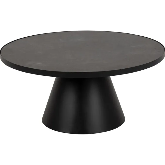 Vernon Soffbord Rund 86 cm Svart