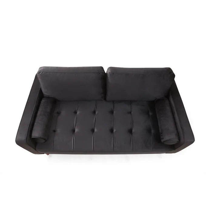 Verona (175 x 90 x 70 cm) 2-sitssoffa Svart ek