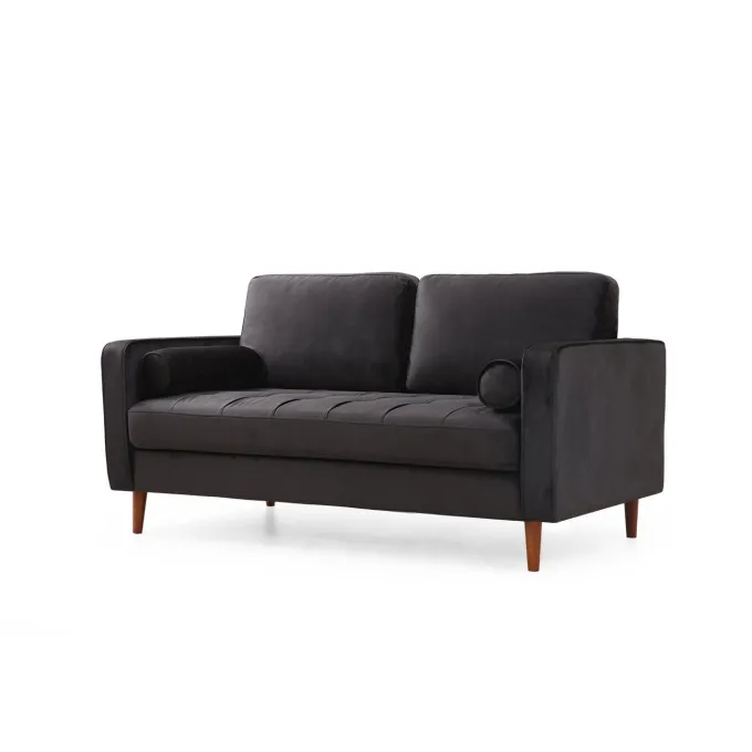 Verona (175 x 90 x 70 cm) 2-sitssoffa Svart ek