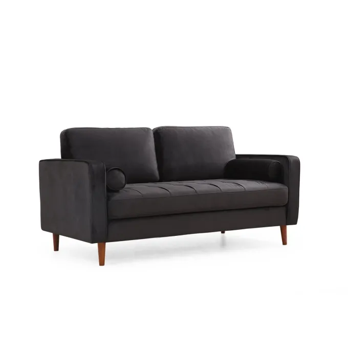 Verona (175 x 90 x 70 cm) 2-sitssoffa Svart ek