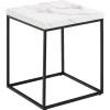 Vesterbro Soffbord 40x40 cm Vit Carrara