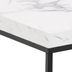 Vesterbro Soffbord 40x40 cm Vit Carrara