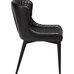 Vetro Stol Vintage Black Art.Leather, Black Oak