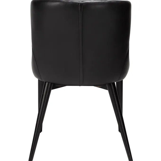 Vetro Stol Vintage Black Art.Leather, Black Oak