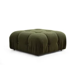 Vienna Beige L1-O1-1R-PUF (288 x 95 x 75 cm) Hörnsoffa Grön