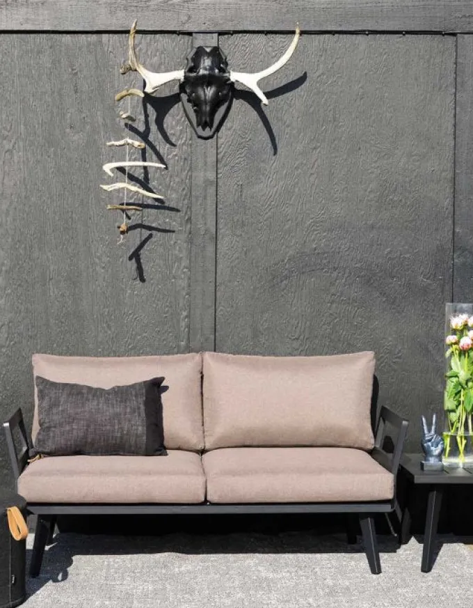 Villac 2-Sits Modul Svart/Beige
