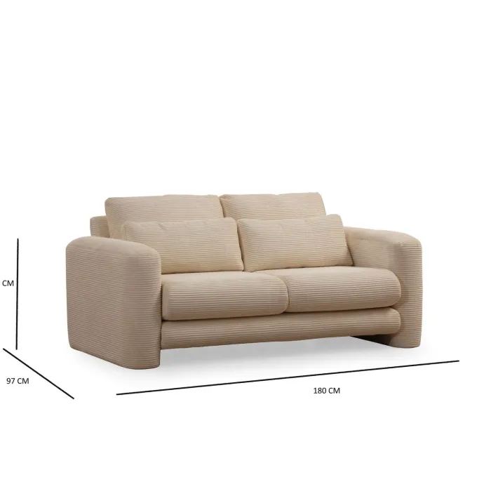 Vilnius (180 x 97 x 73 cm) 2-sitssoffa Beige