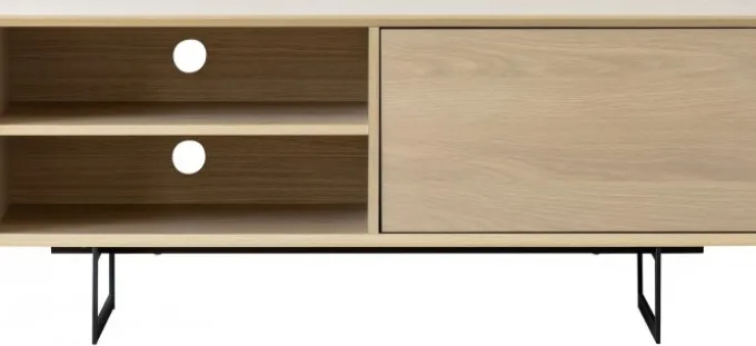 Vision TV-Bänk Vitpigmenterad Ek 120cm
