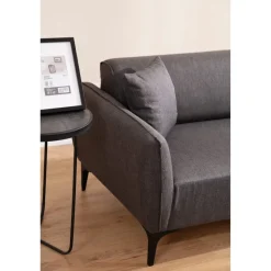 Windhoek (220 x 67 x 95 cm) Mörkgrå 3-sitssoffa