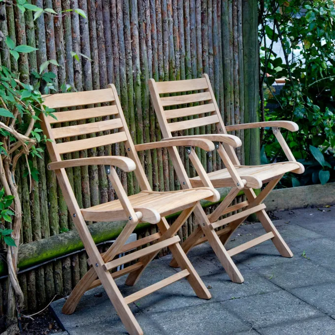 York Trädgårdsmöbelset Butterfly 1 Bord + 4 Stolar Teak
