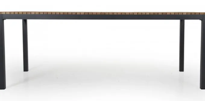 Zalongo Bord 200x100 cm Teak/Grå Alu
