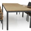 Zalongo Matgrupp Teak/Grå Alu ink 6st Karmstolar