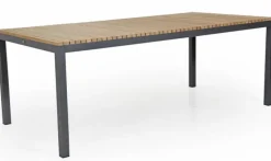 Zalongo Matgrupp Teak/Grå Alu ink 6st Karmstolar