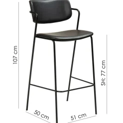 Zed Barstol Vintage Black