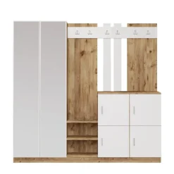 Zelino (187,2 x 180 x 37,5 cm) Hallstativ Atlantisk furu Vit