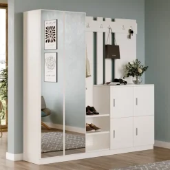 Zelino (187,2 x 180 x 37,5 cm) Hallstativ Vit