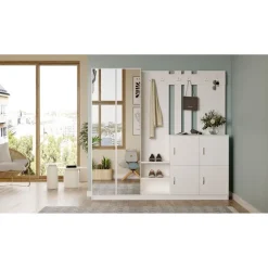 Zelino (187,2 x 180 x 37,5 cm) Hallstativ Vit