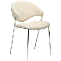 Zone Stol Simply Beige Bouclé, Chrome